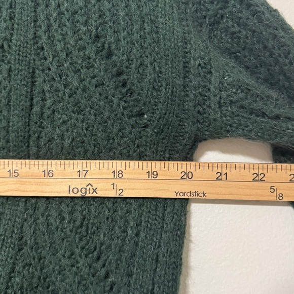 MADEWELL Alpaca-Blend Charley Pullover Sweater Size XXS Oversized Heather Moss - Picture 7 of 8